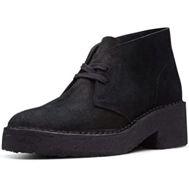 Arisa Desert Damen Freizeitstiefel Clarks Schwarzes Wildleder