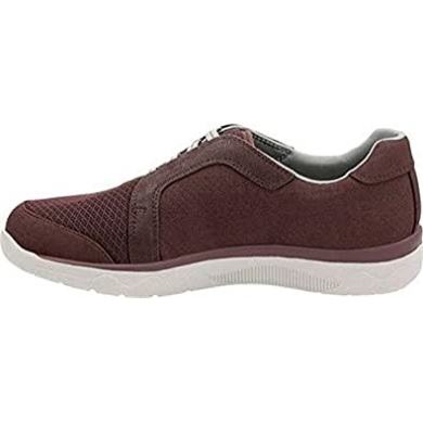 Aubergine Clarks Mckella Morris Damensneaker Aus Synthetischem Nubukleder