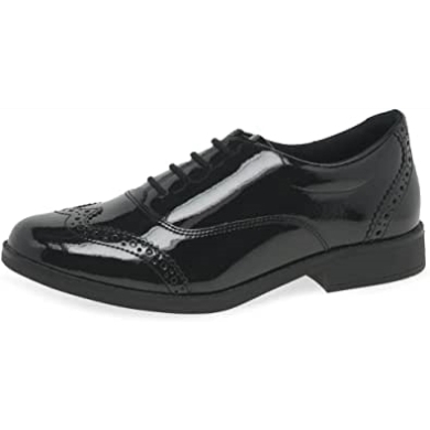 Aubrie Tap Youth Lederschuhe Schwarz Lack Clarks