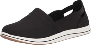 Brise Step-loafer Aus Schwarzem Segeltuch Für Damen Clarks