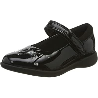 Black Clarks Ballerinas Mit Geätzten Funken Für Mädchen