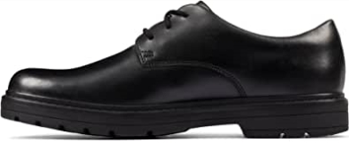 Black Clarks Loxham Derby Y Jungen Senior School Schuhe