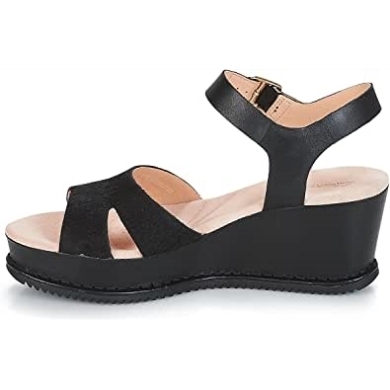 Black Clarks Akilah Eden Knöchelriemen Sandalen Für Damen