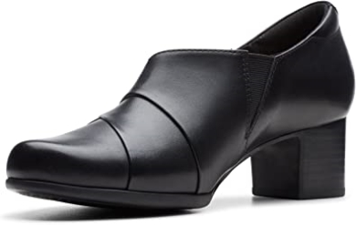 Black Clarks Damen Un Damson Adele Ledergröße