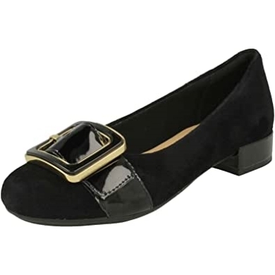 Schwarze Damenschuhe Mit Niedrigem Absatz Rosabella Faye Clarks