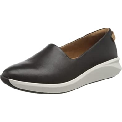 Schwarzes Leder Schwarzes Leder Damen-sneaker Von Un Rio Clarks