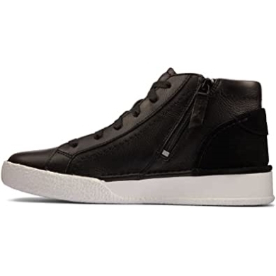 Schwarzes Leder Clarks Craft Cup Hi