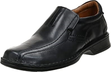 Schwarzer Leder Clarks Escalade Step Loafer Für Herren