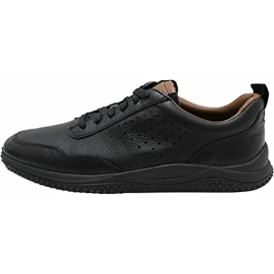 Schwarze Leder Clarks Puxton Spitze