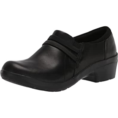 Schwarzes Leder Von Clarks Im Angie-stil Für Damen