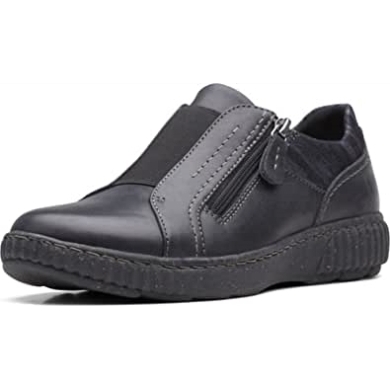 Schwarzes Leder Clarks Caroline Cove Oxford Für Damen