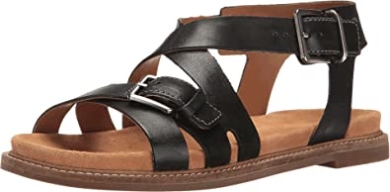 Schwarzes Leder Clarks Damen-corsio Bambi-plateau