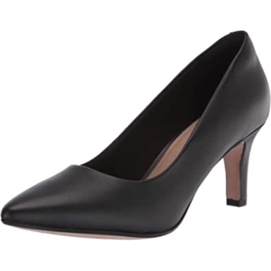 Schwarzes Leder Clarks Illeana Tulpenuniform-kleidschuh Für Damen