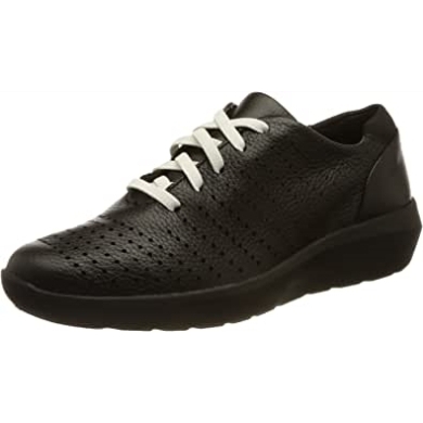 Kayleigh Aster Sneaker Von Clarks Aus Schwarzem Leder Für Damen