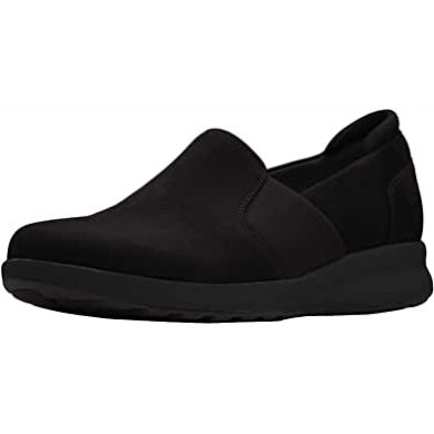 Schwarzer Leder Clarks Damen-sneaker Ohne Schmücken