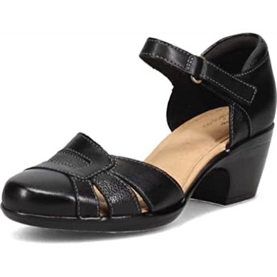 Schwarze Lederkombi Clarks Emily Daisy Pump Für Damen