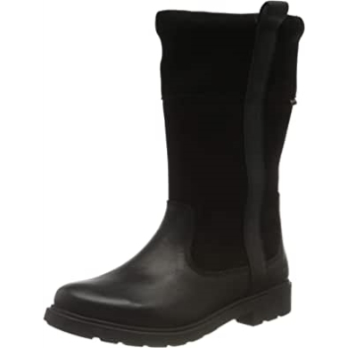Astrolhi Gtx K Chelsea Boot Für Mädchen Aus Schwarzem Leder Clarks