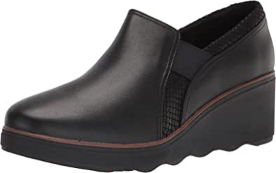 Schwarzes Leder Interesse Kombi Clarks Mazy Seabury Loafer Für Damen