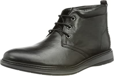 Schwarzes Leder Herren Chantrydesert Schwarze Chukkastiefel Clarks
