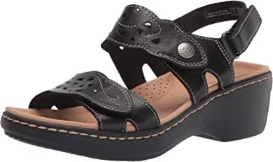 Merliah Taubensandale Aus Schwarzem Leder Für Damen Clarks