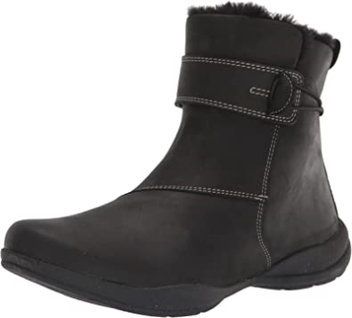 Roseville Damenstiefel Aus Schwarzem Leder Warm Gefüttert Wasserdicht Knöchel Clarks