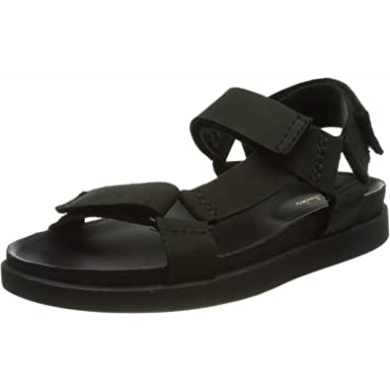 Clarks Sunder Range Sandale Aus Schwarzem Nubukleder Für Herren
