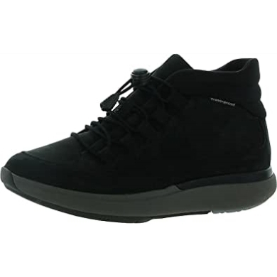 Schwarzer Nubukleder Clarks Un Cruise Mid Sneakerboot Für Damen