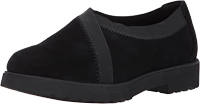 Schwarzes Wildleder Clarks Bellevue Zeder Slip-on Loafer Für Damen