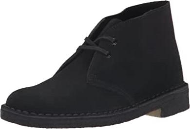 Schwarzes Wildleder Clarks Desert Boot Chukka Für Damen