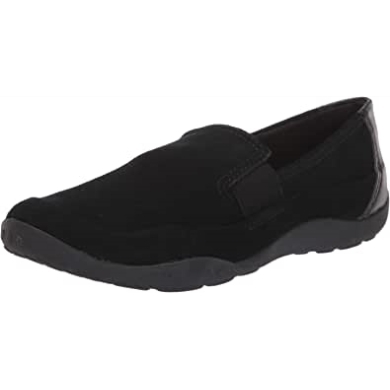 Schwarzes Wildleder Clarks Haley Park Loafer Für Damen, Flach