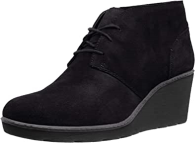 Schwarzes Wildleder Clarks Hazen Charm Fashion Boots Für Damen