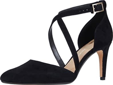 Schwarzes Wildleder Clarks Laina85 Cross Schuhe Für Damen