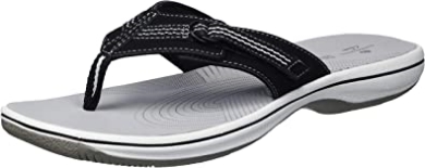 Schwarze Synthetik Clarks Brinkley Sun Flip-flops Für Damen