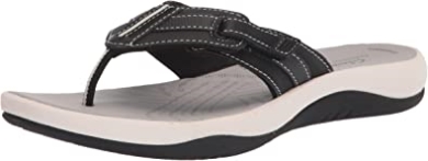 Schwarze Synthetik-clarks-sunmaze-daisy-flip-flops Für Damen