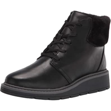 Andie Go Stiefelette Aus Schwarzem Wasserdichtem Leder Für Damen Clarks