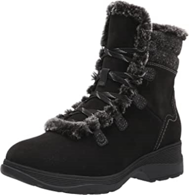 Schwarzer, Gewachster Wildleder-aveleigh-reißverschluss Für Damen, Warm Gefütterter, Wasserdichter Fashion-stiefel Clarks