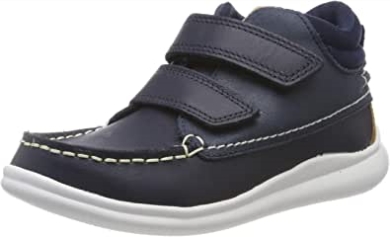 Blaues Marineblaues Leder Marineblaues Leder Cloud Air K Hi-top-sneaker Für Jungen Kind Clarks