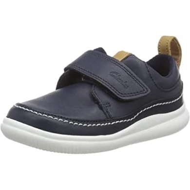 Blau Marineblaues Leder Marineblaues Leder Clarks Scape Street Y Brogues Für Jungen