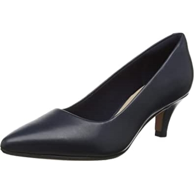Blau Marine Leder Damen Linvale Jerica Pump Clarks
