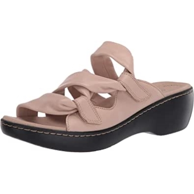 Blush Leder Clarks Delana Jazz Sandale Für Damen