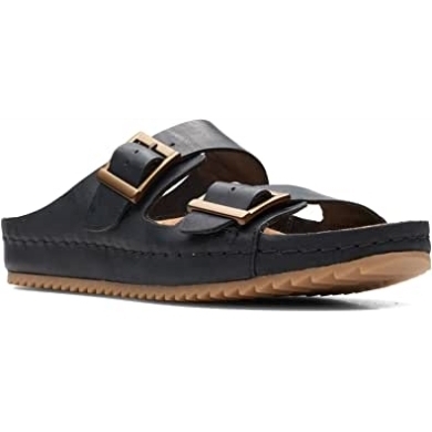 Brookleigh Sun Ledersandalen Schwarz Clarks