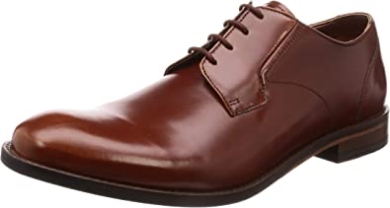 Braunes Britisches Hellbraunes Leder Herren Edward Pla Derbys Clarks