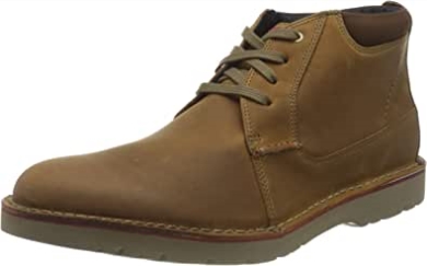Braune Dunkelbraune Vargo Mid Derbys Aus Leder Für Herren Clarks