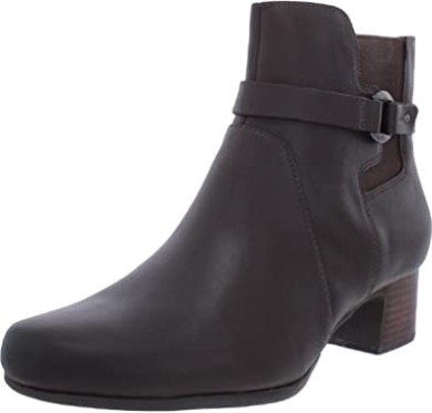 Braunes Leder Clarks Un Damson Halbhohe Damenstiefelette