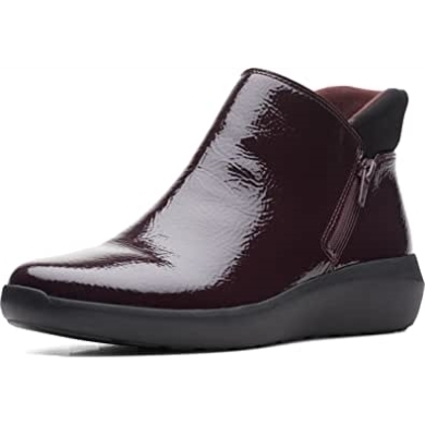 Bordeauxroter Lack Clarks Kayleigh Mid-stiefelette Für Damen