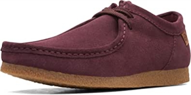 Clarks Shacre Ii Run Mokassin Für Herren Aus Weinrotem Wildleder