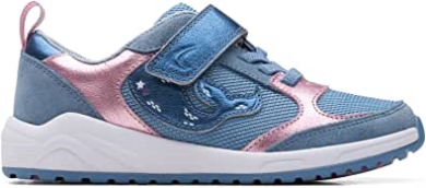 Clarks Aqua Flex Kid Lederturnschuhe Blau