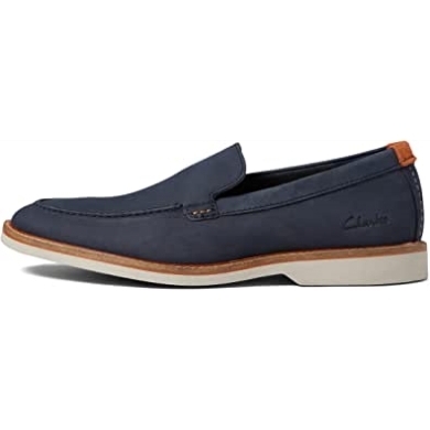 Clarks Atticuslt Edge Marineblaues Nubukleder