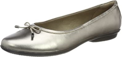 Clarks Damen Gracelblu Ballerinas Aus Beigem Zinn
