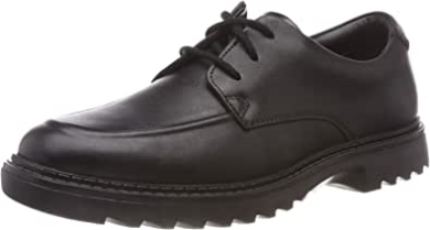 Clarks Black Boys Asher Grove Derbys
